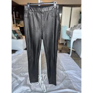 Spanx Faux Leather Pants  Leggings Pull On Sz M Medium